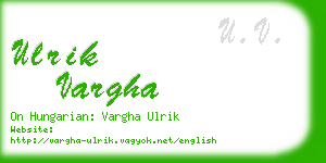 ulrik vargha business card